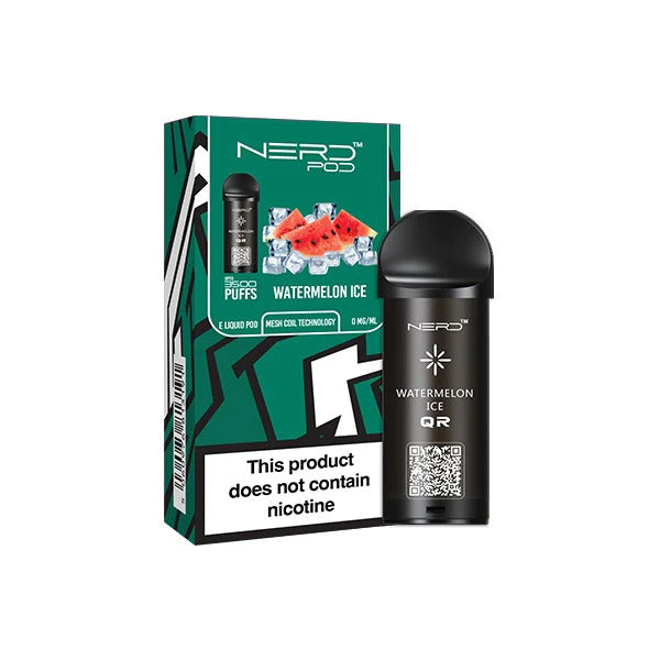  Nerd Pod Prefilled Pod 0mg (3500 Puffs) - Watermelon Ice 